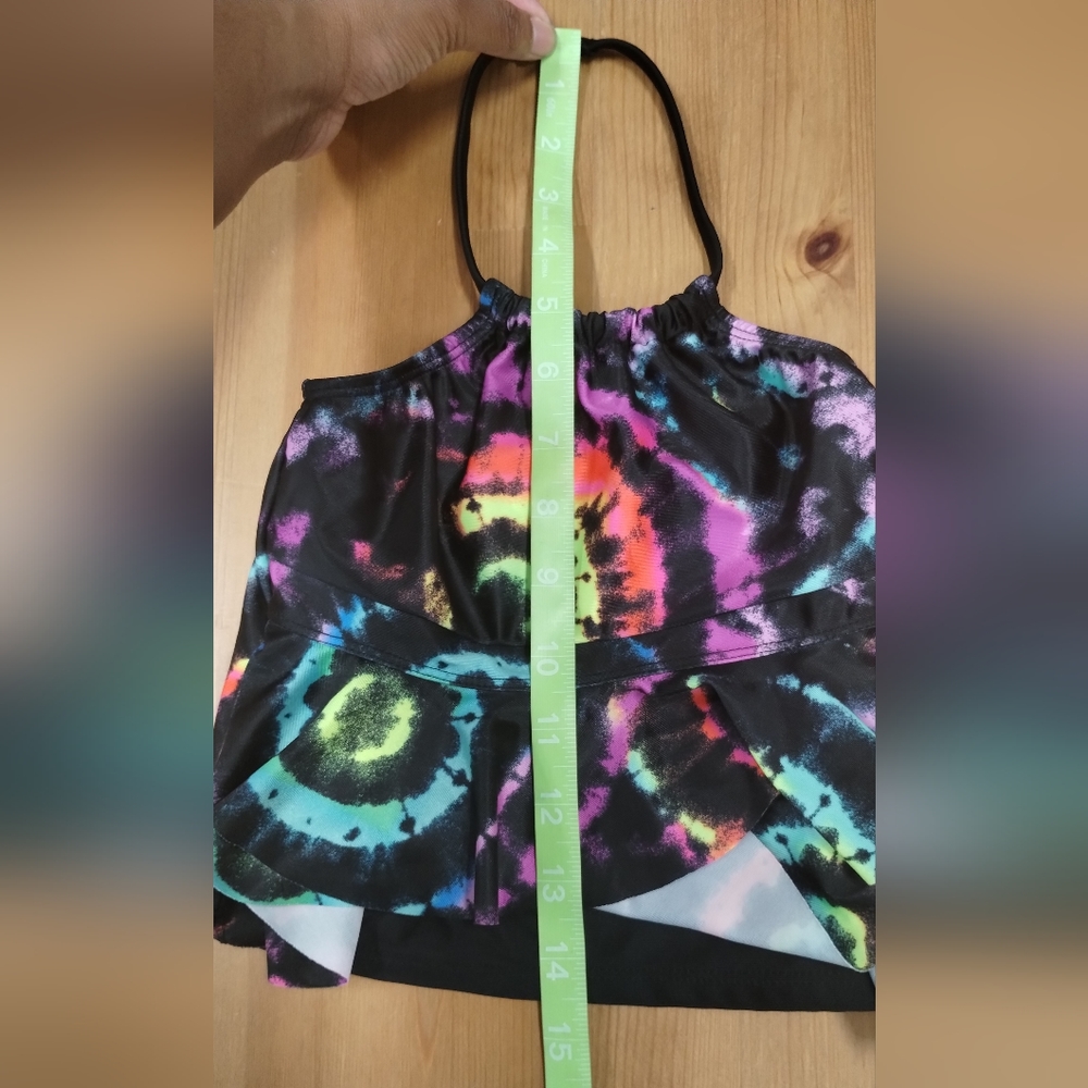 WONDER NATION GIRLS SIZE XS/XCH ( 4-5)TANKINI TOP SWIMSUIT HALTER STYLE spiral - Picture 9 of 10